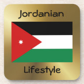 Jordan Flag+Text Onderzetter (Voorkant)