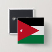 Jordan Flag Vierkante Button 5,1 Cm (Voorkant /achterkant)