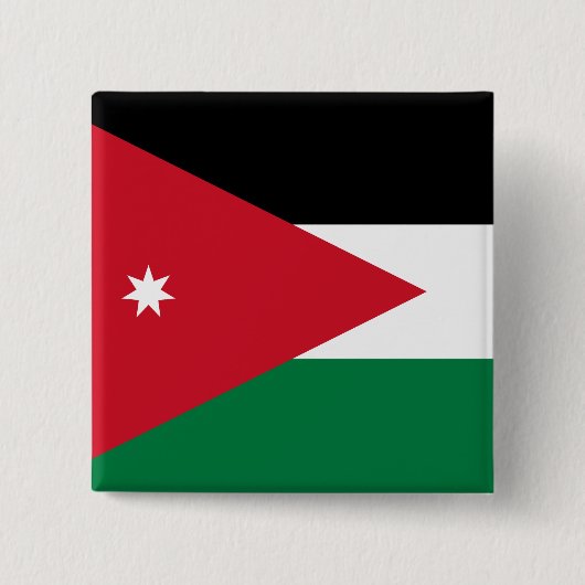 Jordan Flag Vierkante Button 5,1 Cm (Voorkant)