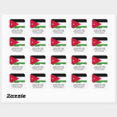 Jordan Flag Vierkante Sticker (Vel)