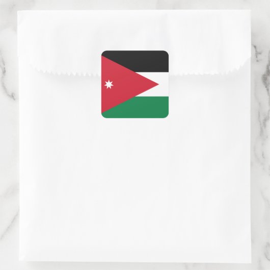 Jordan Flag Vierkante Sticker (Tas)