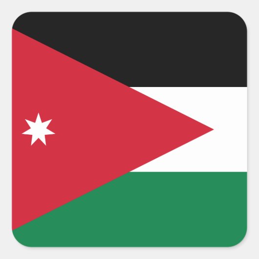 Jordan Flag Vierkante Sticker (Voorkant)