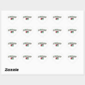 Jordan football ontwerp hart sticker (Vel)