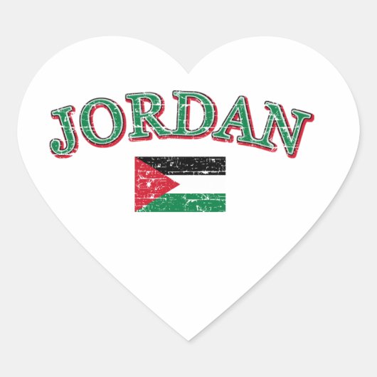 Jordan football ontwerp hart sticker (Voorkant)