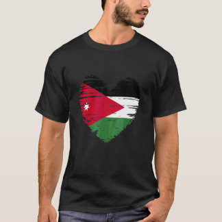 Jordan Heart Jordaanse vlag Jordaanse trots T-shirt