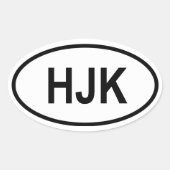 Jordan "HJK" Ovale Sticker (Voorkant)