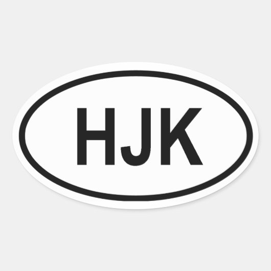 Jordan "HJK" Ovale Sticker (Voorkant)