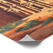 Jordan Illustration Travel Art Vintage Poster (Hoek)