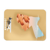 Jordan illustreerde kaartreisposter magneet (Horizontaal)