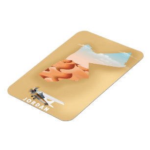 Jordan illustreerde kaartreisposter magneet