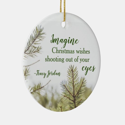 Jordan Kerstmis Keramisch Ornament (Rechts)