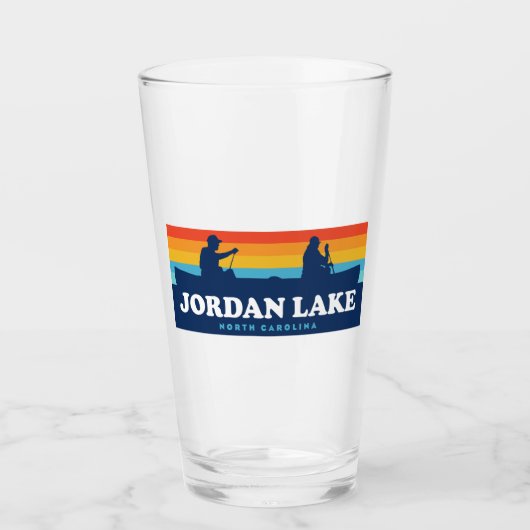 Jordan Lake North Carolina Canoe Glas (Voorkant)