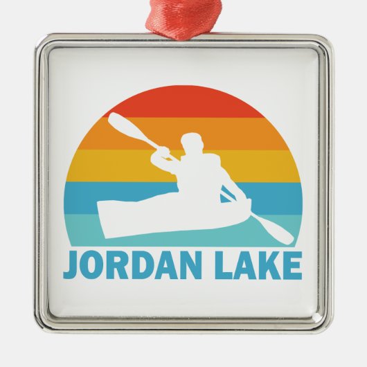 Jordan Lake North Carolina Kayak Metalen Ornament (Voorkant)