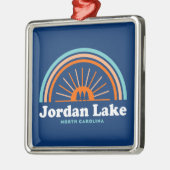 Jordan Lake North Carolina Rainbow Metalen Ornament (Links)