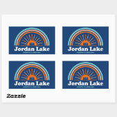 Jordan Lake North Carolina Rainbow Rechthoekige Sticker (Vel)