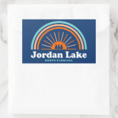Jordan Lake North Carolina Rainbow Rechthoekige Sticker (Tas)
