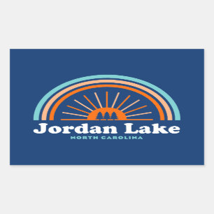 Jordan Lake North Carolina Rainbow Rechthoekige Sticker