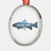 Jordan Lake North Carolina Vis Metalen Ornament (Links)