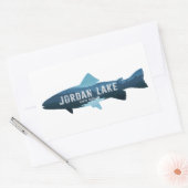 Jordan Lake North Carolina Vis Rechthoekige Sticker (Envelop)