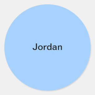 Jordan Lichtblauw Kinder naam Sticker gepersonalis