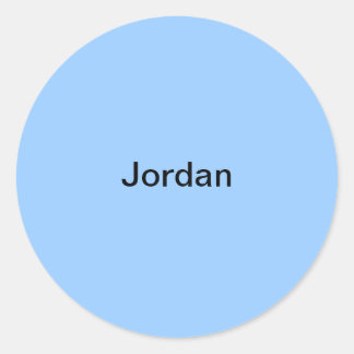 Jordan Lichtblauw Kinder naam Sticker gepersonalis