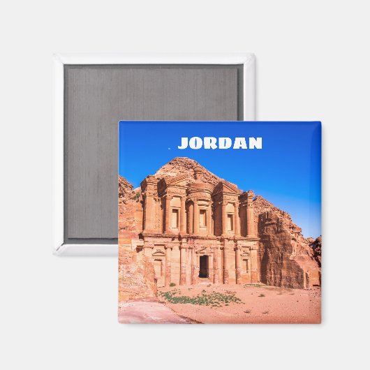 Jordan magnet met het klooster Petra (Voorkant / Achterkant)