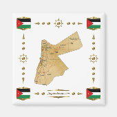 Jordan Map + Flags Magnet (Voorkant)