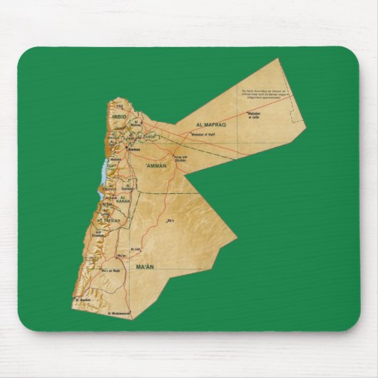 Jordan Map Mousepad Muismat (Voorkant)