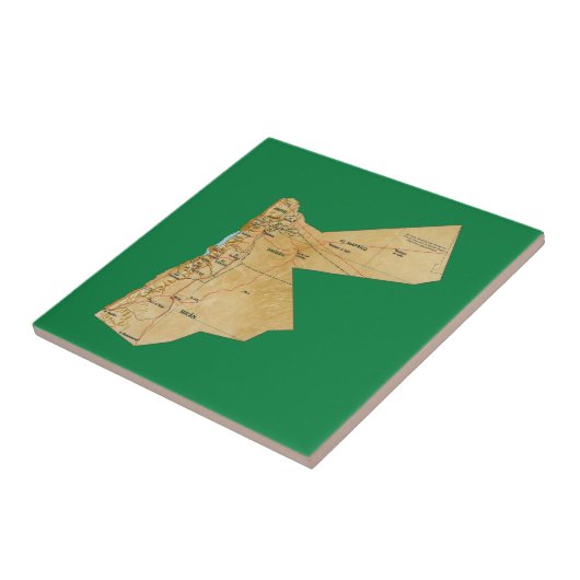 Jordan Map Tile Tegeltje (Zijkant)