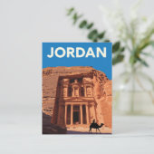 Jordan Petra Treasury Retro Briefkaart (Staand voorkant)