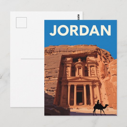 Jordan Petra Treasury Retro Briefkaart (Voorkant / Achterkant)