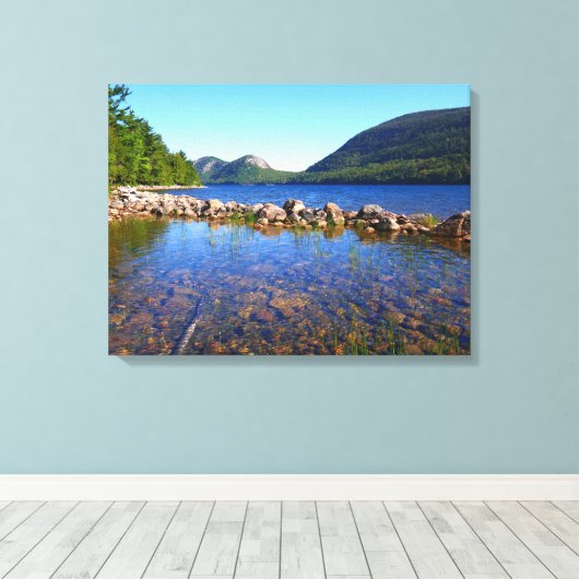 Jordan Pond I in Acadia National Park Canvas Afdruk (Insitu (Houten vloer))