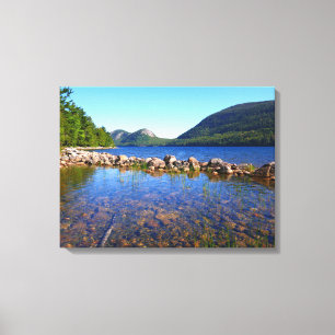 Jordan Pond I in Acadia National Park Canvas Afdruk