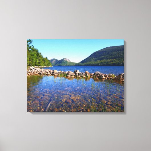 Jordan Pond I in Acadia National Park Canvas Afdruk (Voorkant)