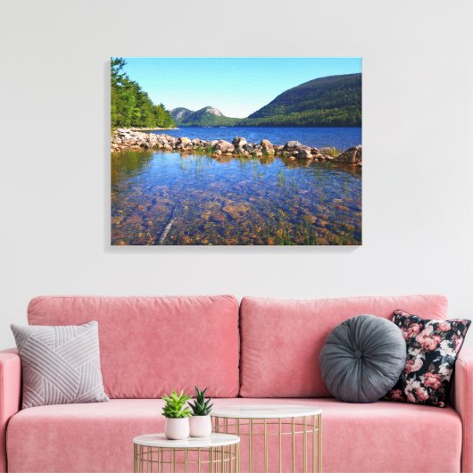 Jordan Pond I in Acadia National Park Canvas Afdruk (Insitu (Woonkamer))