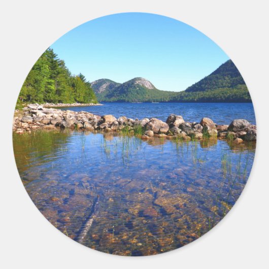 Jordan Pond I in Acadia National Park Ronde Sticker (Voorkant)
