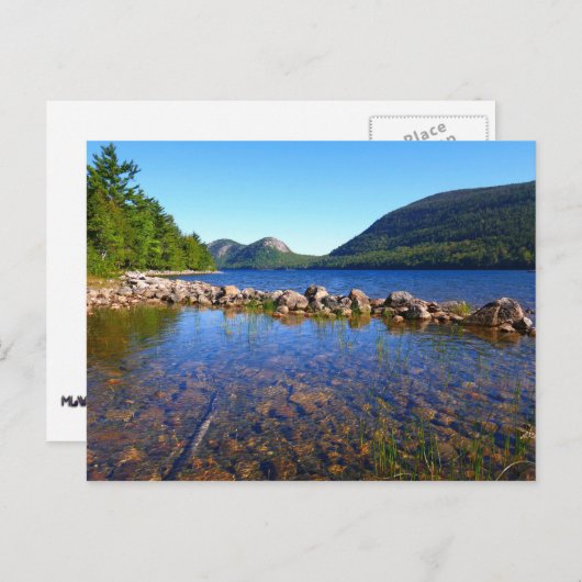 Jordan Pond I in het Acadia National Park Briefkaart (Voorkant / Achterkant)