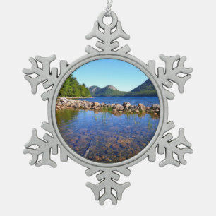 Jordan Pond I in het Acadia National Park Tin Sneeuwvlok Ornament