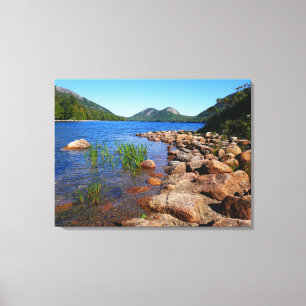 Jordan Pond II in het Acadia National Park Canvas Afdruk
