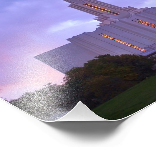 Jordan River LDS Temple Foto Afdruk (Hoek)