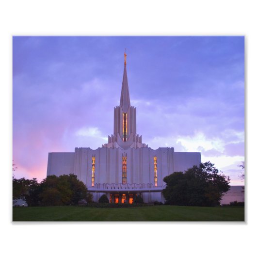 Jordan River LDS Temple Foto Afdruk (Voorkant)
