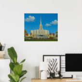 Jordan River Utah Tempel Schildering™ LDS Kunst Po Poster (Thuiskantoor)