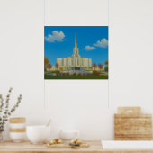 Jordan River Utah Tempel Schildering™ LDS Kunst Po Poster (Keuken)