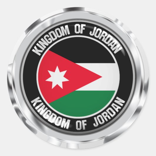 Jordan Round Emblem Ronde Sticker (Voorkant)