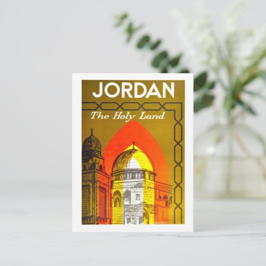  Jordan Travel Poster Briefkaart (Staand voorkant)