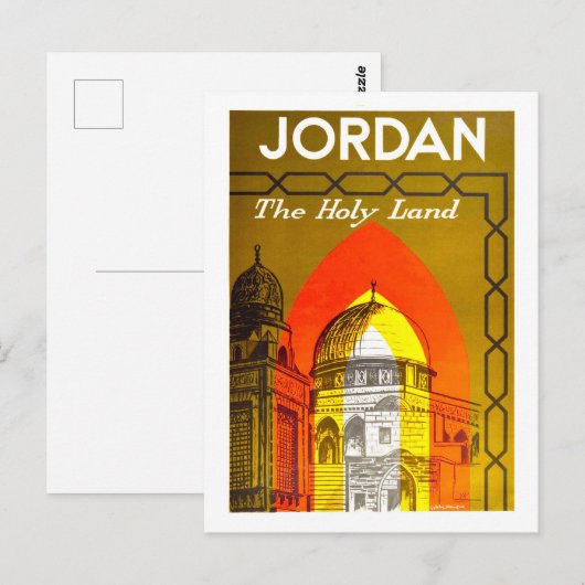  Jordan Travel Poster Briefkaart (Voorkant / Achterkant)