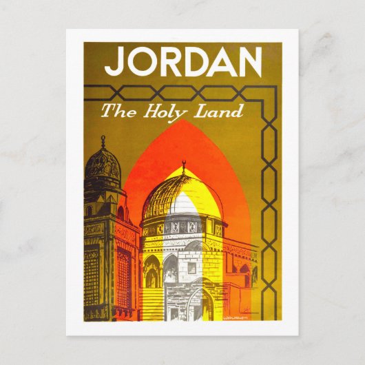  Jordan Travel Poster Briefkaart (Voorkant)