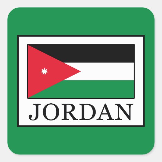 Jordan Vierkante Sticker (Voorkant)