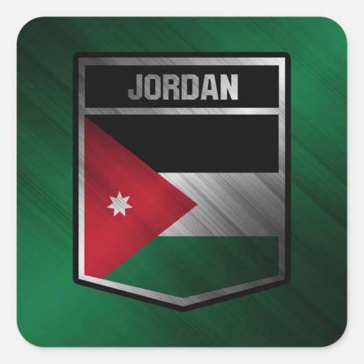 Jordan Vierkante Sticker (Voorkant)