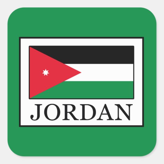 Jordan Vierkante Sticker (Voorkant)